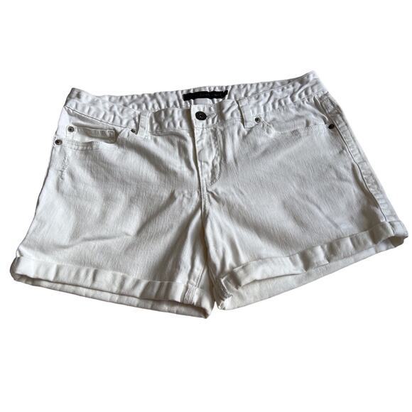 Calvin Klein White Denim Shorts Size 14 - Picture 1 of 5